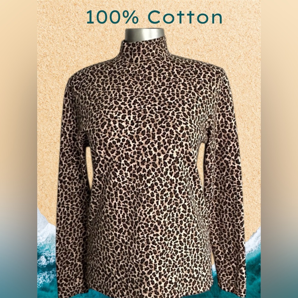 Free | Leopard  Print Mock-neck Classic